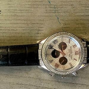 Michael Kors Women’s Black Leather Strap Watch - Perfect Condition